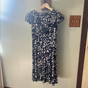 Ralph Lauren Blue and White Ruffled Midi Sundress